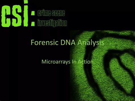 Forensic DNA 的图像结果