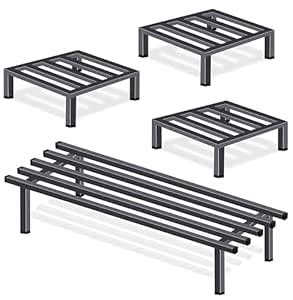 DVI Metal Plant Stand Set of 4 (1 Large + 3 Small) - Heavy Duty 250kg ...