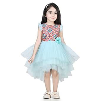 Toy Balloon Kids Electric Blue High-Low Girls Dress 12Y : Amazon.in ...