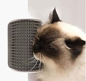 Woofy Cat Self Groomer Wall Corner Groomers Soft Grooming Brush Massage ...