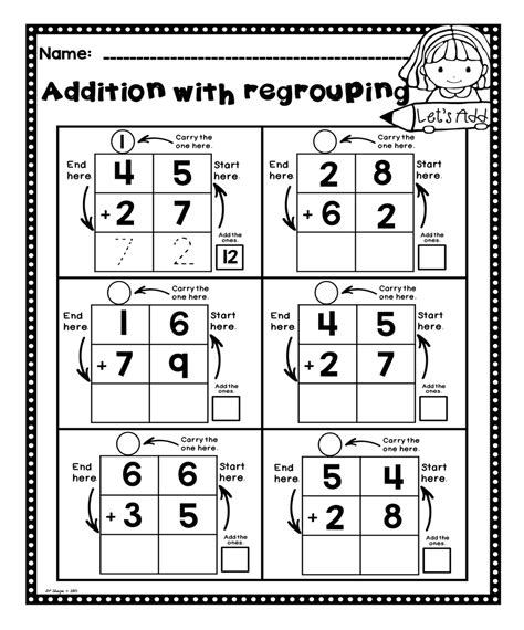 1st Grade Math Worksheets Regrouping - 1st Grade Math Worksheets