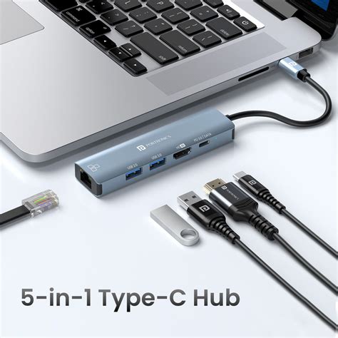 Shop Portronics Mport 51 5-in-1 Type-C multi USB Port at Discount