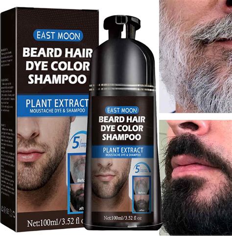 Beard Dye for Men | 100ml Organic Beard Color Shampoo Turn Gray Hair to ...