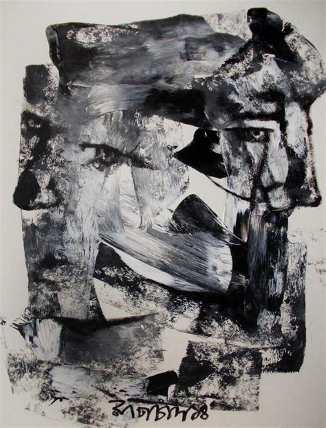 "Reflex Of Mind 1": Grey Pen Ink Drawing by Rupchand Kundu – ArtZolo.com