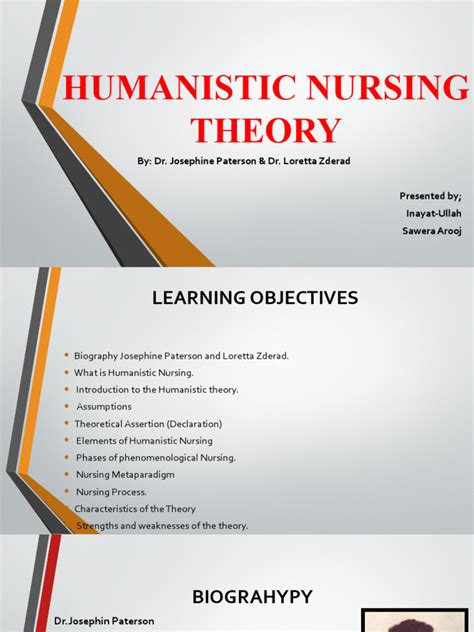 Humanistic Theory | PDF | Nursing | Behavioural Sciences
