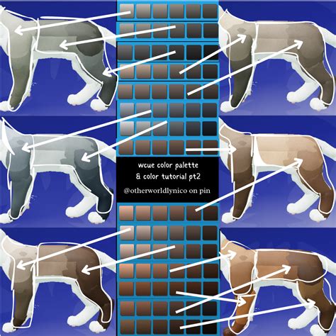 wcue color palette / color tutorial. wcue blue to orange fade in 2025 ...