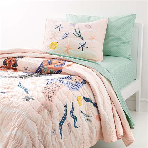 Modern Star Kids Organic Brushed Cotton Green Twin Sheet Set | Crate ...