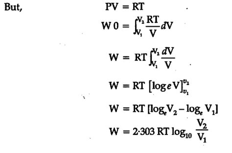 Image result for Work for Isothermal Process