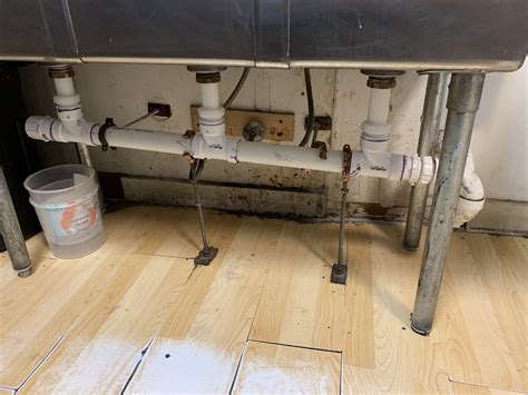 I changed my plumbing for this 3 compartment sink to PVC as the ...