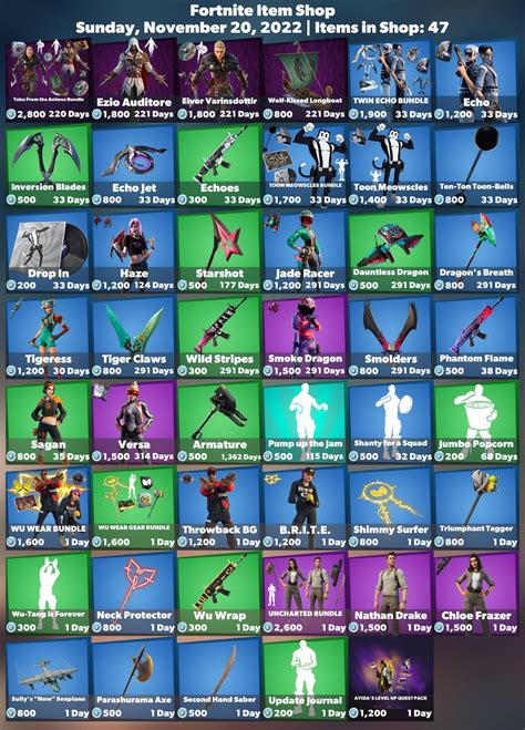 iFireMonkey on Twitter: "🛒 #Fortnite Item Shop ⏰ Sunday, November 20, 2022 💚 Use code ...