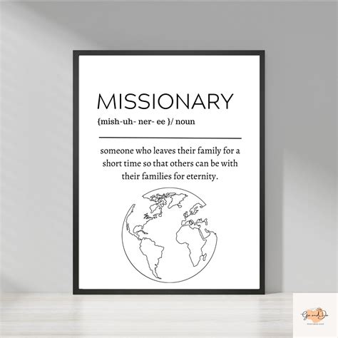 Missionary Definition Print Gift LDS Missionary Poster LDS Mission Gift ...