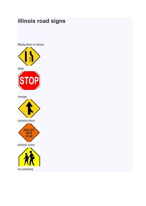 illinois road signs with complete solution - Illinois Permit - Stuvia US