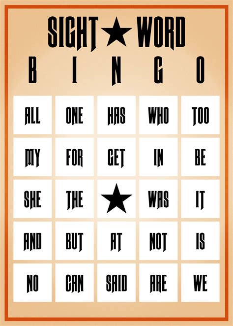 Sight Word Bingo Cards - 10 Free PDF Printables | Printablee