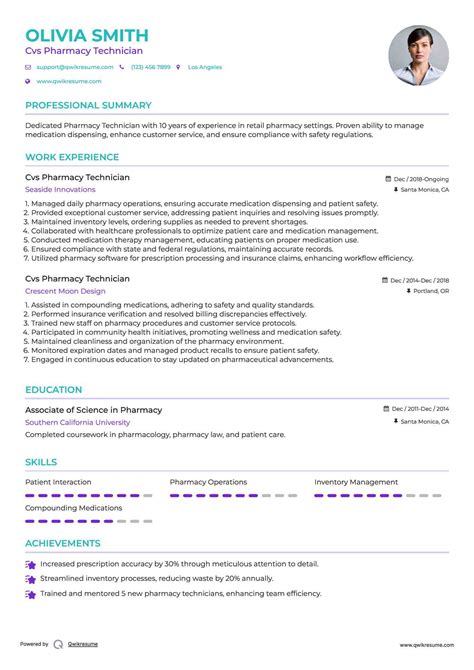10+ Cvs Pharmacy Technician Resume Samples & Templates for 2025