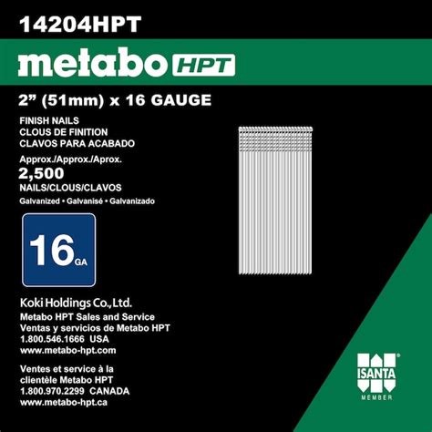 Metabo HPT 2-in 16-Gauge Straight Galvanized Collated Finish Nails ...