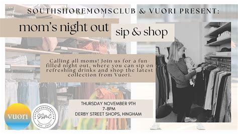 Moms Night Out: Sip & Shop with Vuori, Vuori, Derby Street, Hingham, MA ...