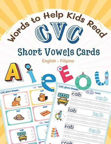 Buy CVC Words to Help Kids Read Short Vowels Cards A E I O U English ...