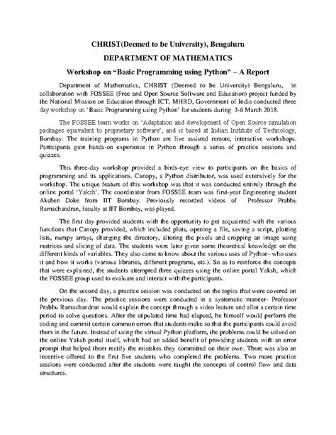 Information technology - CHRIST(Deemed to be University), Bengaluru ...