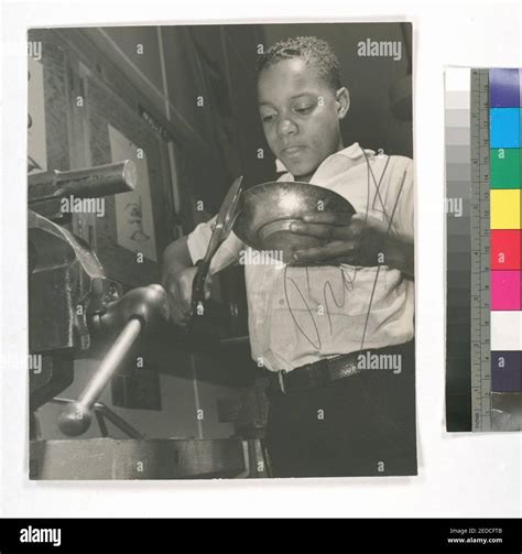 Harlem Community Art Center- student in metal craft class, 290 Lenox ...