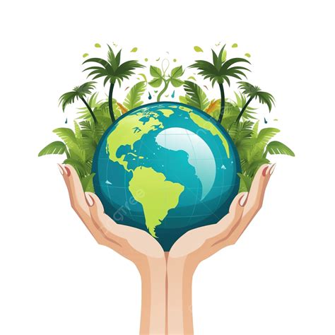 Happy Earth Day Banner Illustration Palms Holding Small Earth, Earth Day, Hand, Nature PNG ...