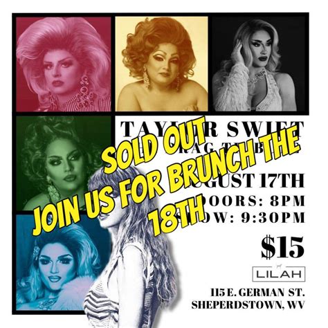 Taylor Swift drag show , Lilah Restaurant Shepherdstown, 17 August 2024 ...