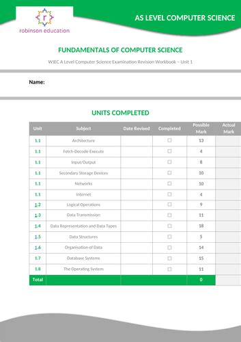 Image result for A Level Computer Science Workbook
