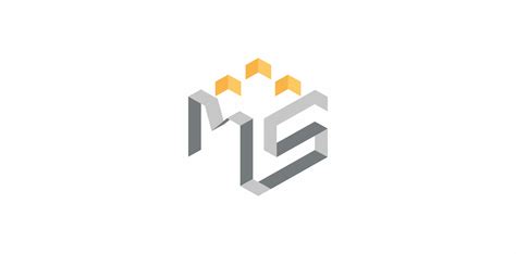 MS Logo Emblem Monogram With Shield Style Design Template Isolated On ...