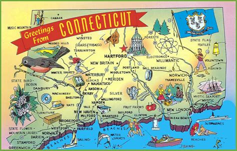 Image result for Connecticut State Map