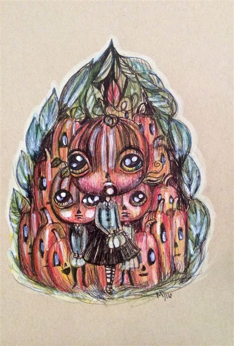 Pumpkin Patch Drawing at PaintingValley.com | Explore collection of ...