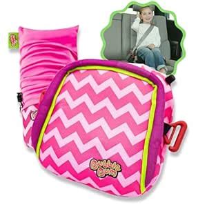 Buy BubbleBum Backless Inflatable Booster Car Seat, Pink Chevron Online ...