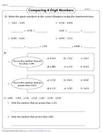 Image result for Comparing Numbers 4 Digits