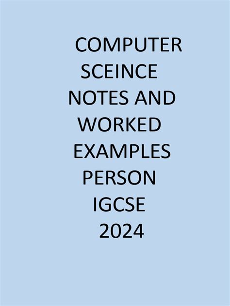 Computer Science GCSE Revision Notes 的图像结果