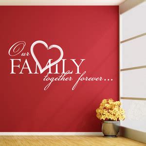 Creative Width Decor 84 cm Our Family One Large White Self Adhesive ...