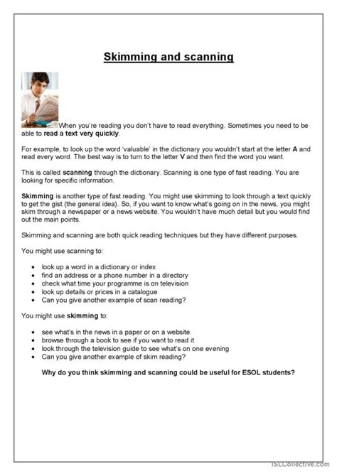 Image result for Scanning Reading Examples