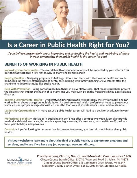 Is a Career in Public Health Right for You | MMDHD District Health ...