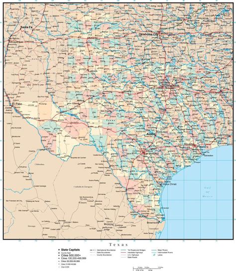 Detailed Map Of Texas Lakes