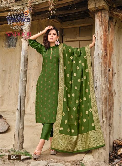 Radhika Sindoor Vol 1 Dola Silk Kurti Pant With Dupatta Collection ...
