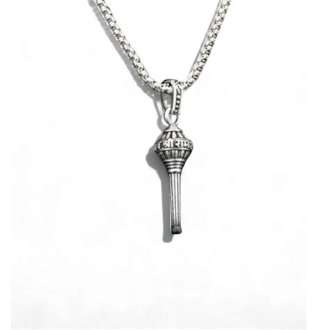 Hanuman Gada Locket Pendant With Chain – Astromudra