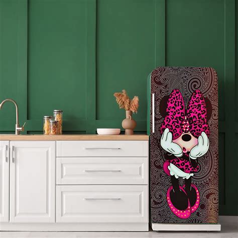 Shy Mickey Anime Self Adhesive Sticker For Refrigerator – Myindianthings
