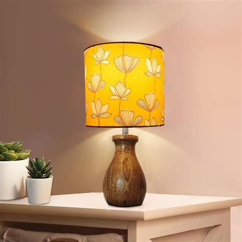 Buy HOMESAKE Wooden Dovel Pot Leaf Table Lamp from Homesake at just INR ...