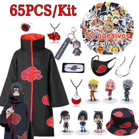 Buy Naruto Akatsuki Tobi Obito Cosplay Costume Cloak 65pieces Online at ...