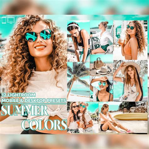 12 Summer Colors Lightroom Presets, Beach Mobile Preset, Bright Blue ...