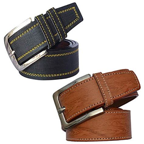 Buy Veteran Men's Black And Tan Formal And Casual Synthetic Leather ...