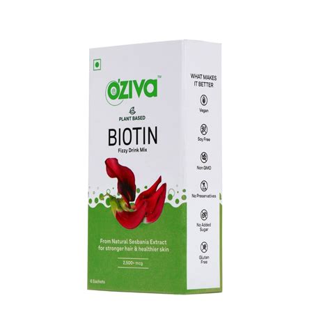 OZiva Biotin Fizzy Drink, 6 Sachets (6x4 gm) Price, Uses, Side Effects ...