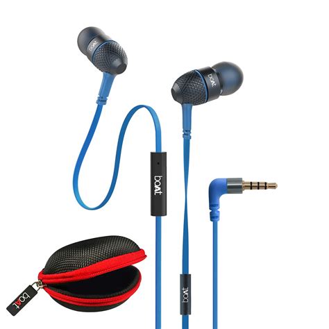 boAt Bassheads 225 Wired in Ear Earphone with Mic(Blue, Carry Case ...