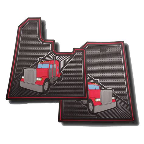 Peterbilt 379 388 & 389 Floor Mats Front Two-Piece Platinum Interior ...