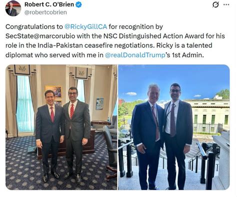 Who is Ricky Gill, the Indian-origin 'wunderkind' awarded for India-Pak ...