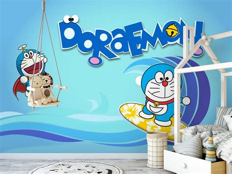 Nursery Doraemon Wallpaper Nursery Wall Decor Kids Room – Myindianthings