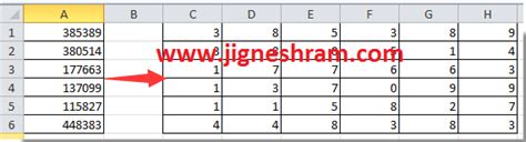 How To Break Or Split Number Into Individual Digits In Excel?