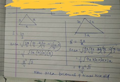 side of an equilateral triangle is tripled then what is the percentage ...